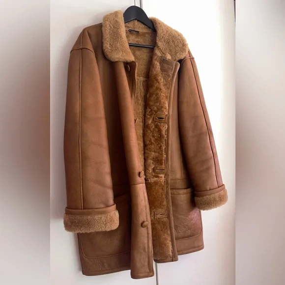 Shearling Aviator Long Coat - Made in Canada - Picture 3 of 12